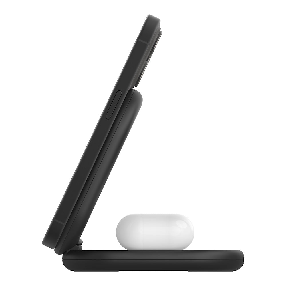 Belkin Qi2 2-in-1 Magnetic Wireless Charging Stand (Black)