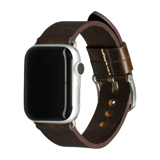 dbramante1928 Bornholm Watch Strap for Apple Watch 42/44/45/46 (2024)/49mm – Brown/Silver