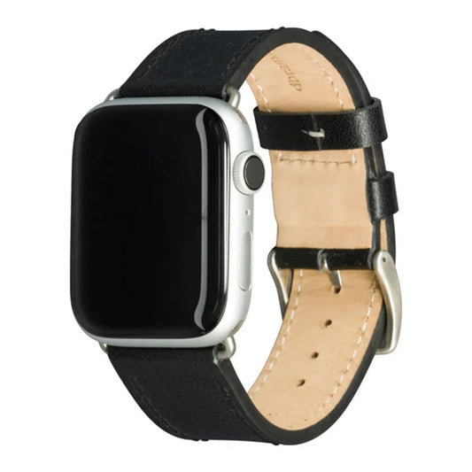 dbramante1928 Copenhagen Watch Strap for Apple Watch 42/44/45/46 (2024)/49mm – Black/Silver