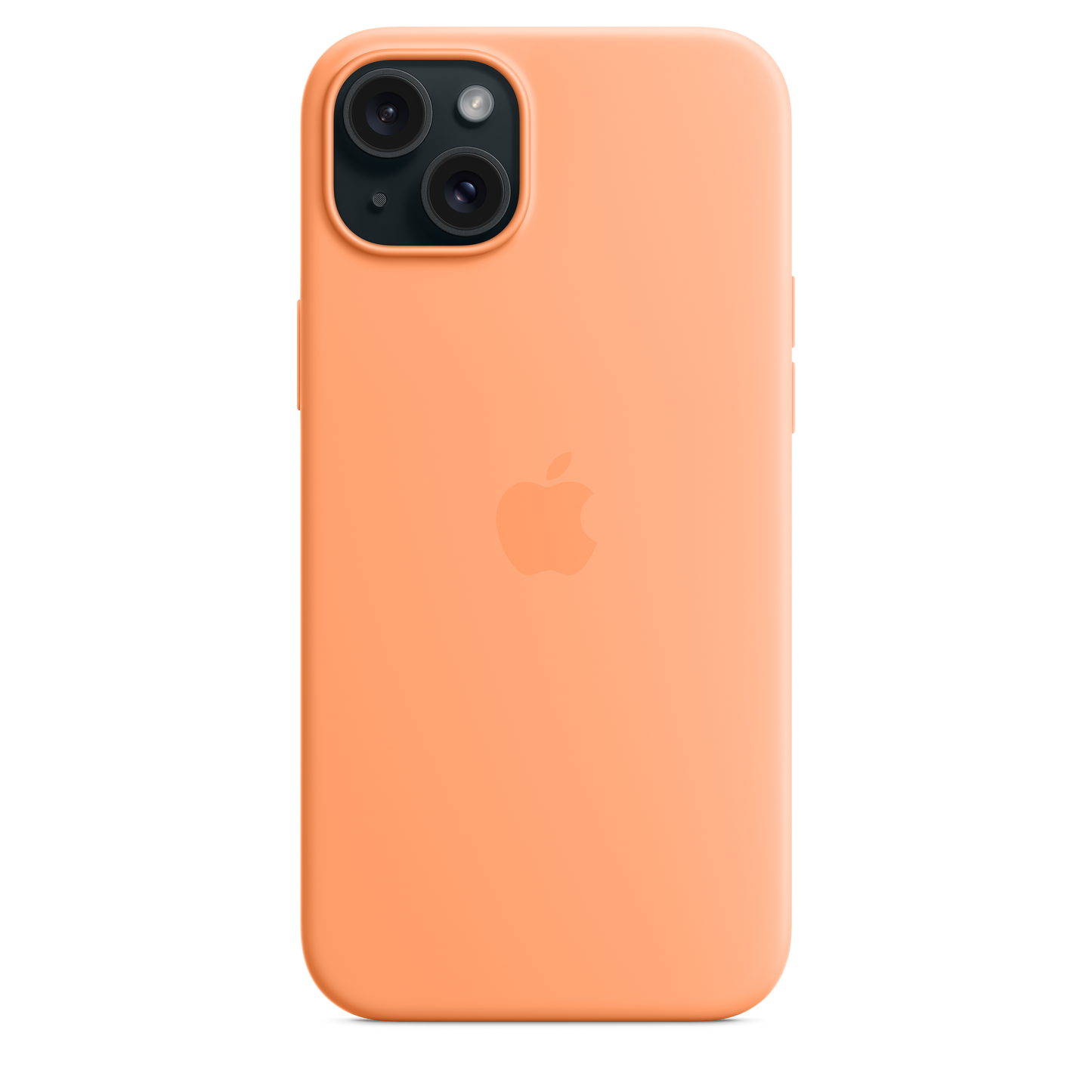Apple iPhone 15 Plus Silicone Case with MagSafe Orange Sorbet