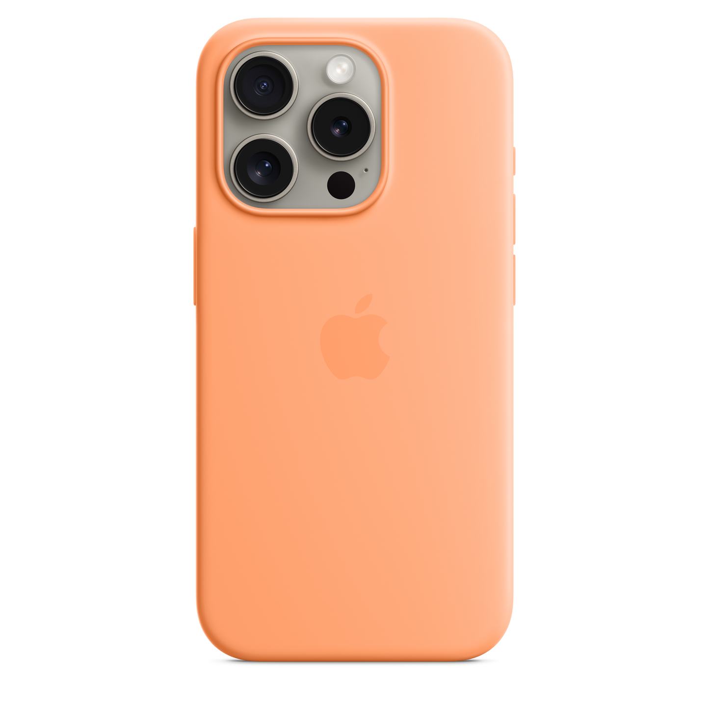 Apple iPhone 15 Pro Silicone Case with MagSafe Orange Sorbet