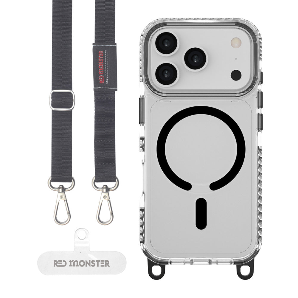 Red Monster Gassan M with Strap iPhone 17 Pro Black