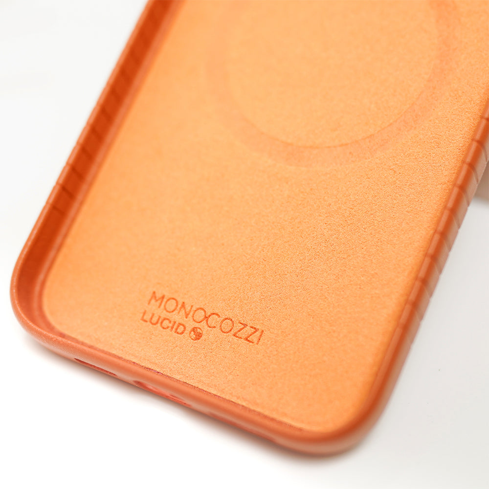 Monocozzi LUCID Refined | Magsafe Compatible SnapOn Biodegradable Leather Protective Case for iPhone 15 Pro Max - English Tan