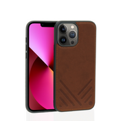 Monocozzi Posh Shockproof for iPhone 13 Pro Leather Case - Brown