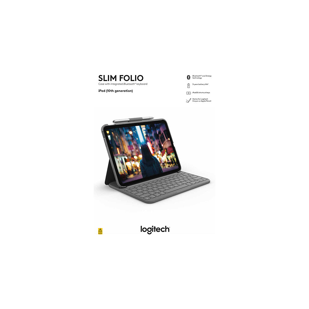 Logitech Slim Folio Keyboard Case for iPad (10th Gen)
