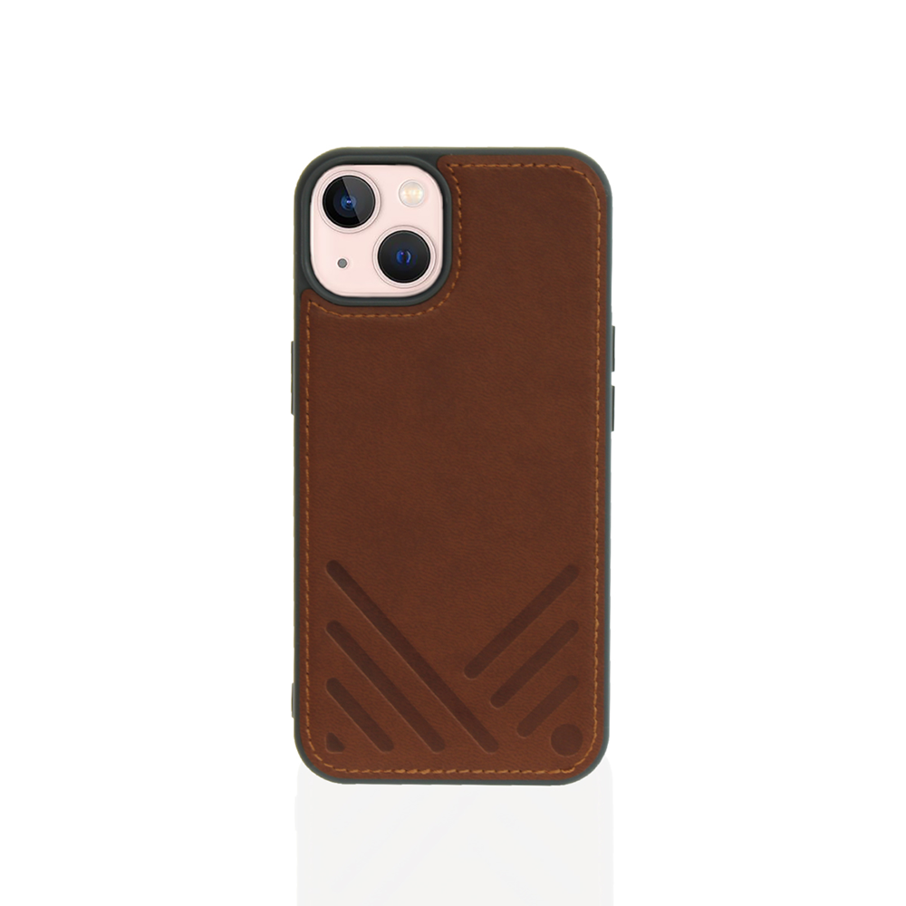 Monocozzi Posh Shockproof for iPhone 13 Leather Case - Brown