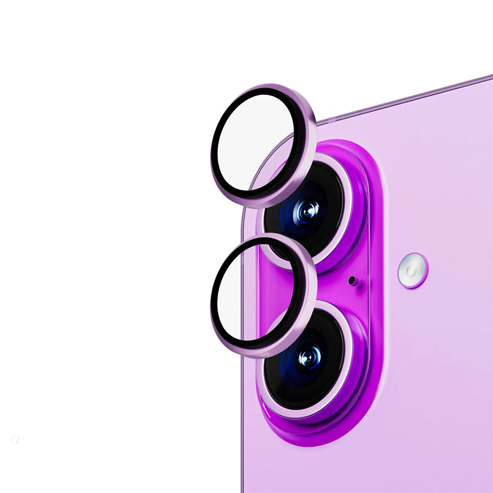 ANANK AR Circle Lens Guard with Anti-reflective Coating for iPhone 16/16 Plus - Pink
