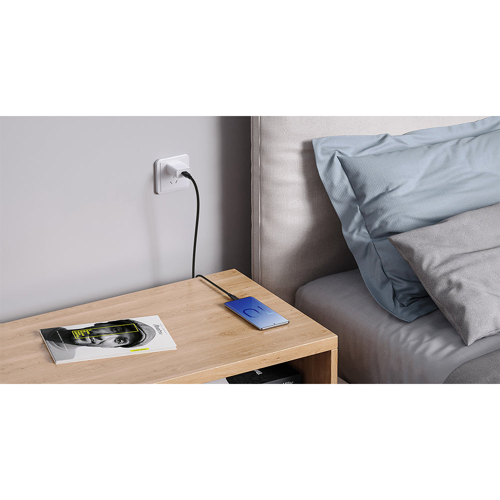 Griffin USB-C to USB-C Charge/Sync Cable 240W 1.2M PowerFlex Silicone  Duo Braided-Black