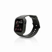Monocozzi ESSENTIALS | Hybrid Soft Plastic Case with Strap for Apple Watch 45/44mm - Black