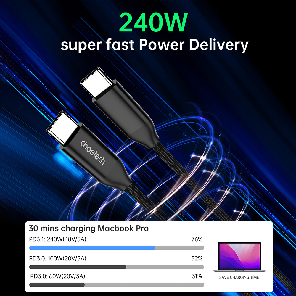 Choetech USB-C 3.1 240W Cable (1M)