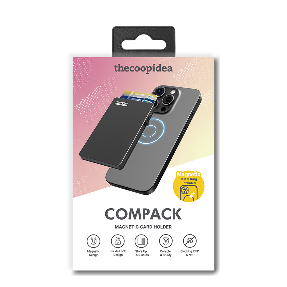 thecoopidea COMPACT Magnetic Card Holder - Black