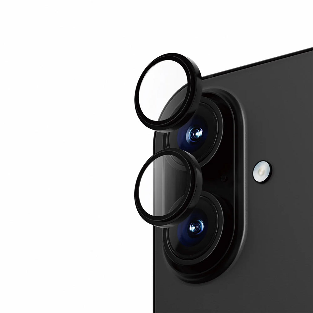 ANANK AR Circle Lens Guard with Anti-reflective Coating for iPhone 16/16 Plus - Black