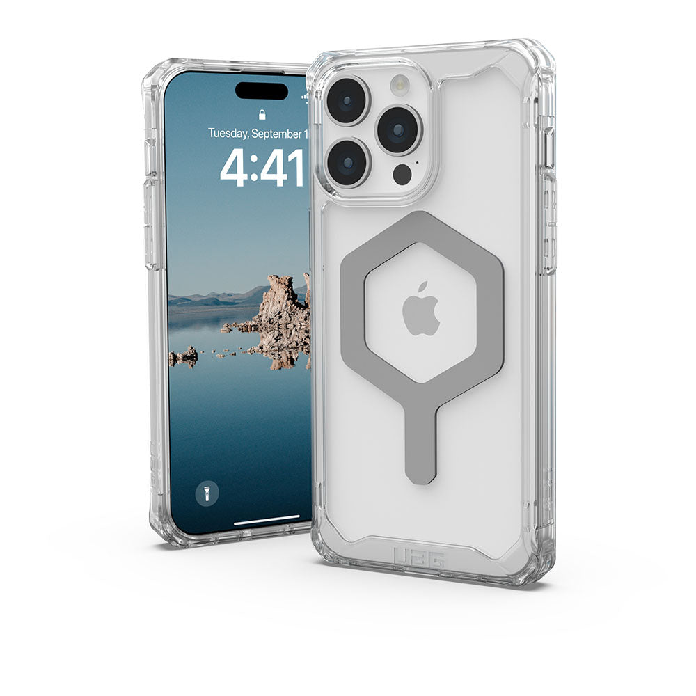 UAG Plyo for Magsafe iPhone 15 Pro Max Case - Ice/Silver