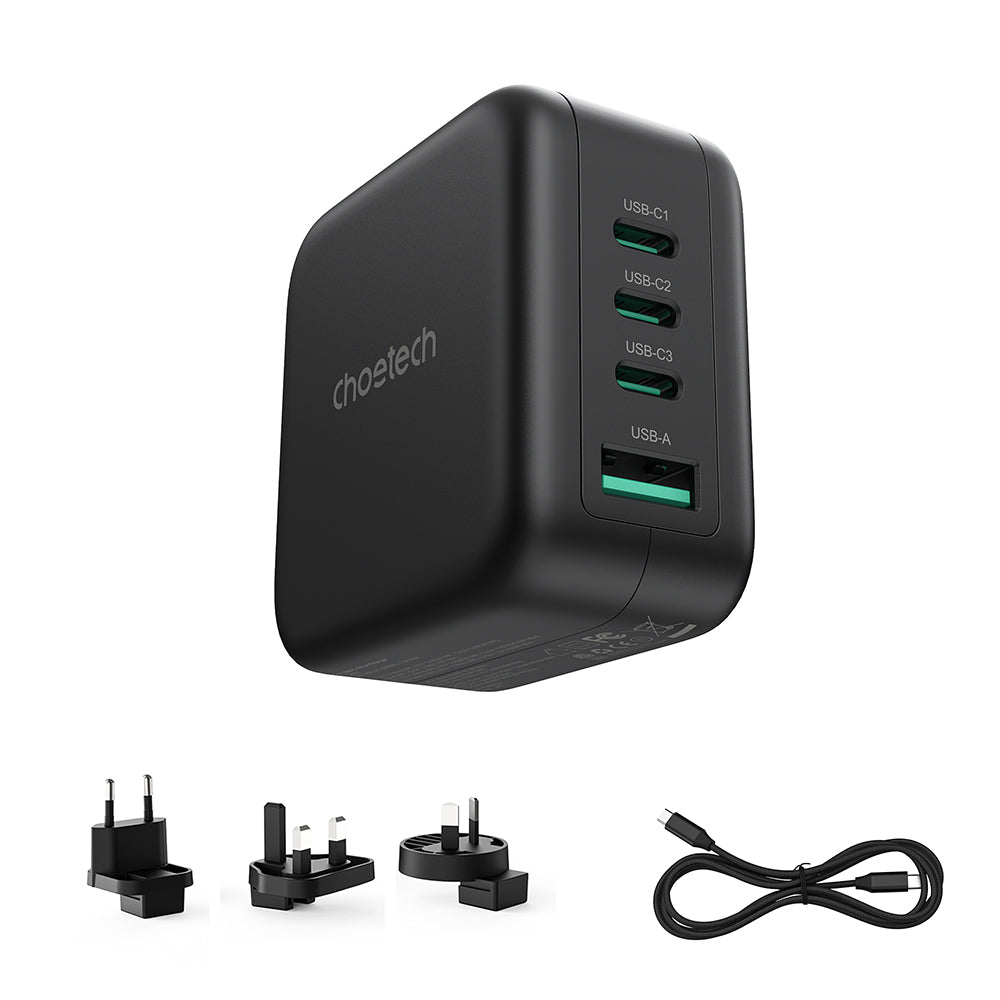 Choetech PD 70W GaN 3 USB-C+1 USB-A Multiple Plugs Charger