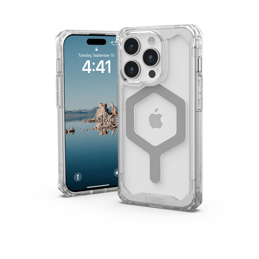 UAG Plyo for Magsafe iPhone 15 Pro Case - Ice/Silver