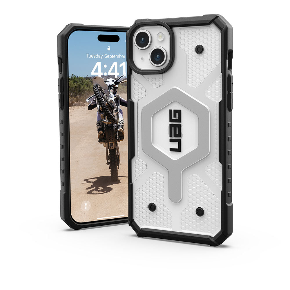 UAG Pathfinder for Magsafe iPhone 15 Plus Case - Ice