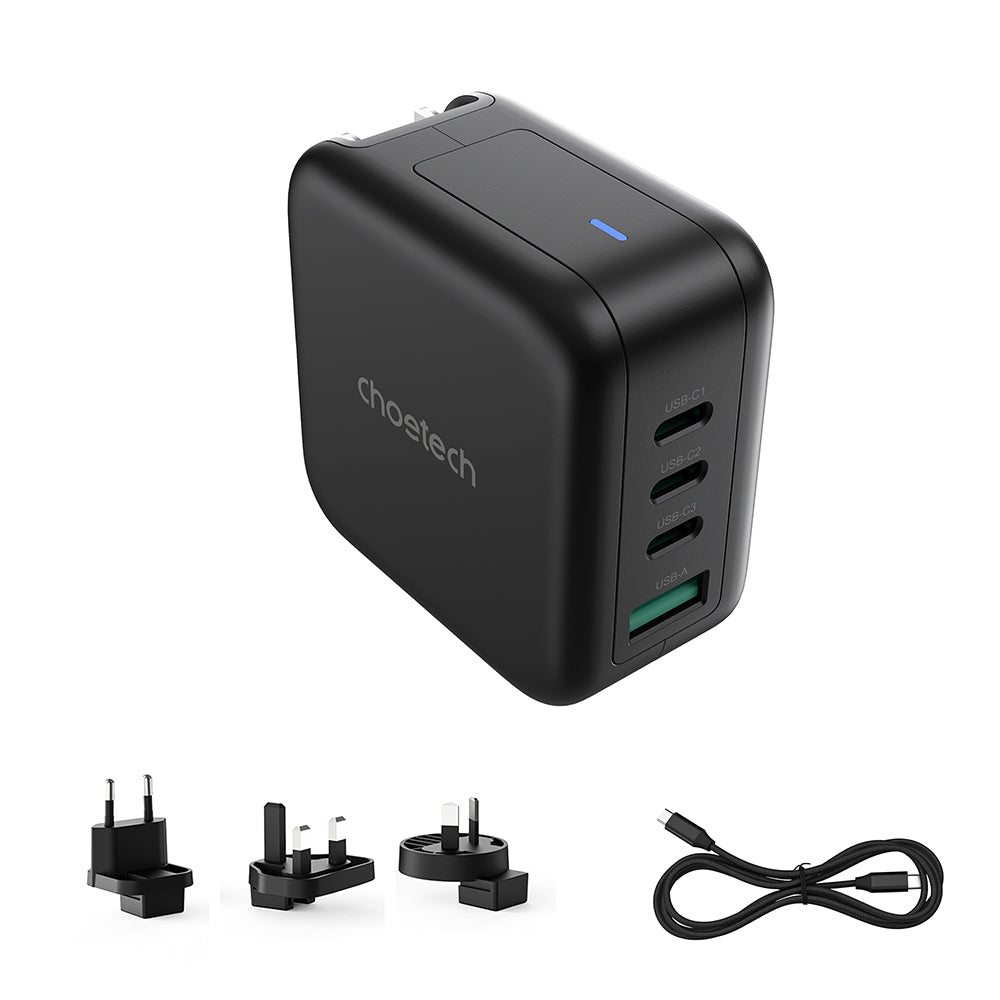 Choetech PD 70W GaN 3 USB-C+1 USB-A Multiple Plugs Charger