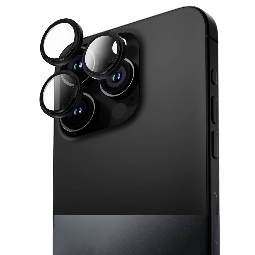 ANANK AR Circle Lens Guard with Anti-reflective Coating for iPhone 16 Pro/Pro Max - Black