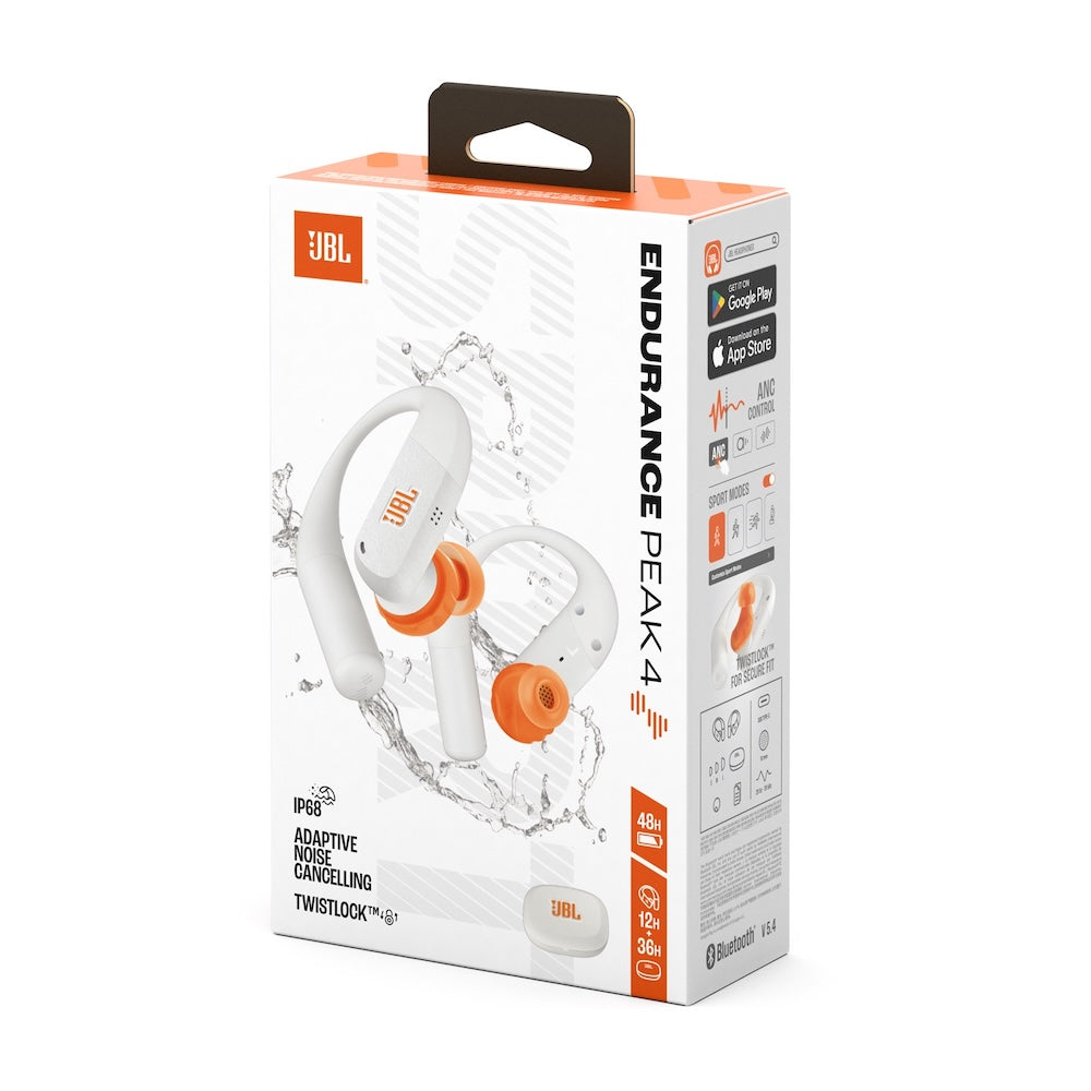 JBL Endurance Peak4 TWS Waterproof In-Ear Earbuds White