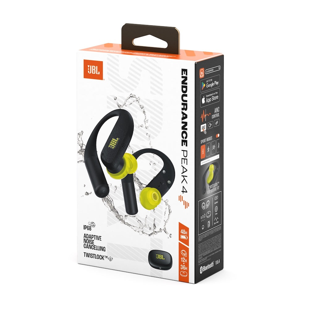 JBL Endurance Peak4 TWS Waterproof In-Ear Earbuds Black/Lime
