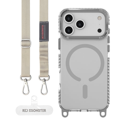 Red Monster Gassan M with Strap iPhone 17 Pro Grey