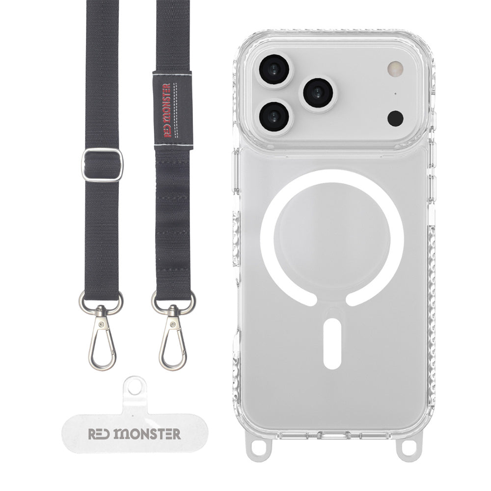 Red Monster Gassan M with Strap iPhone 17 Pro White