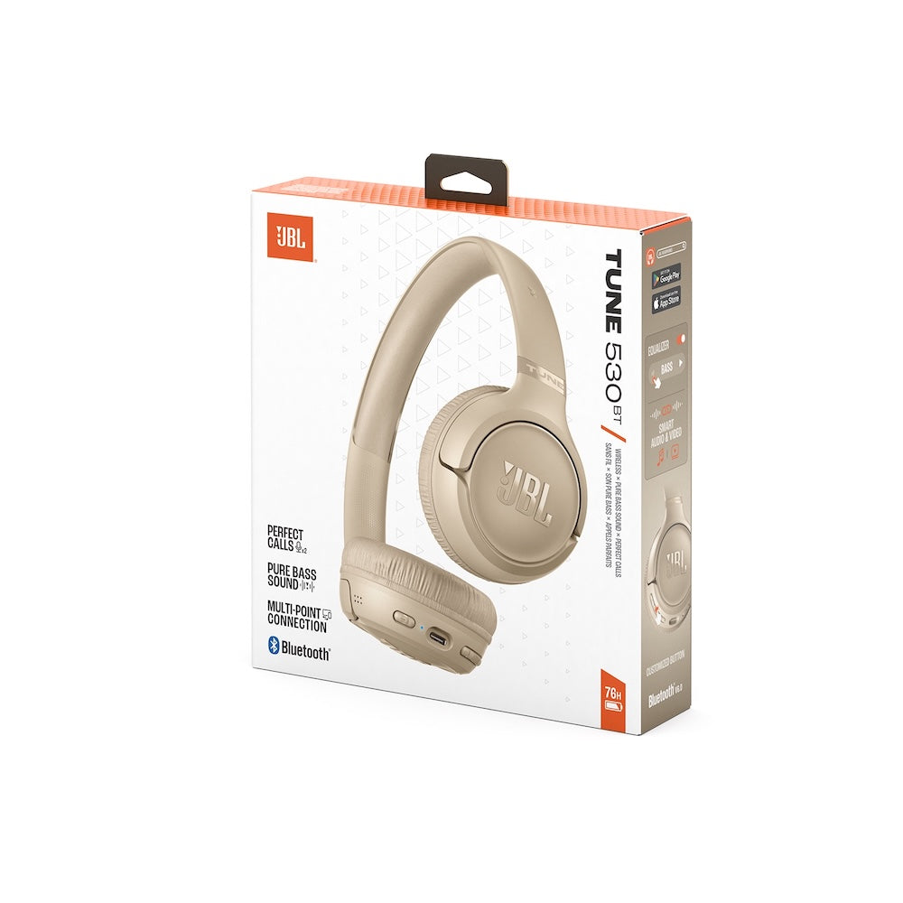 JBL Tune 530BT Wireless On-Ear Headphone Beige