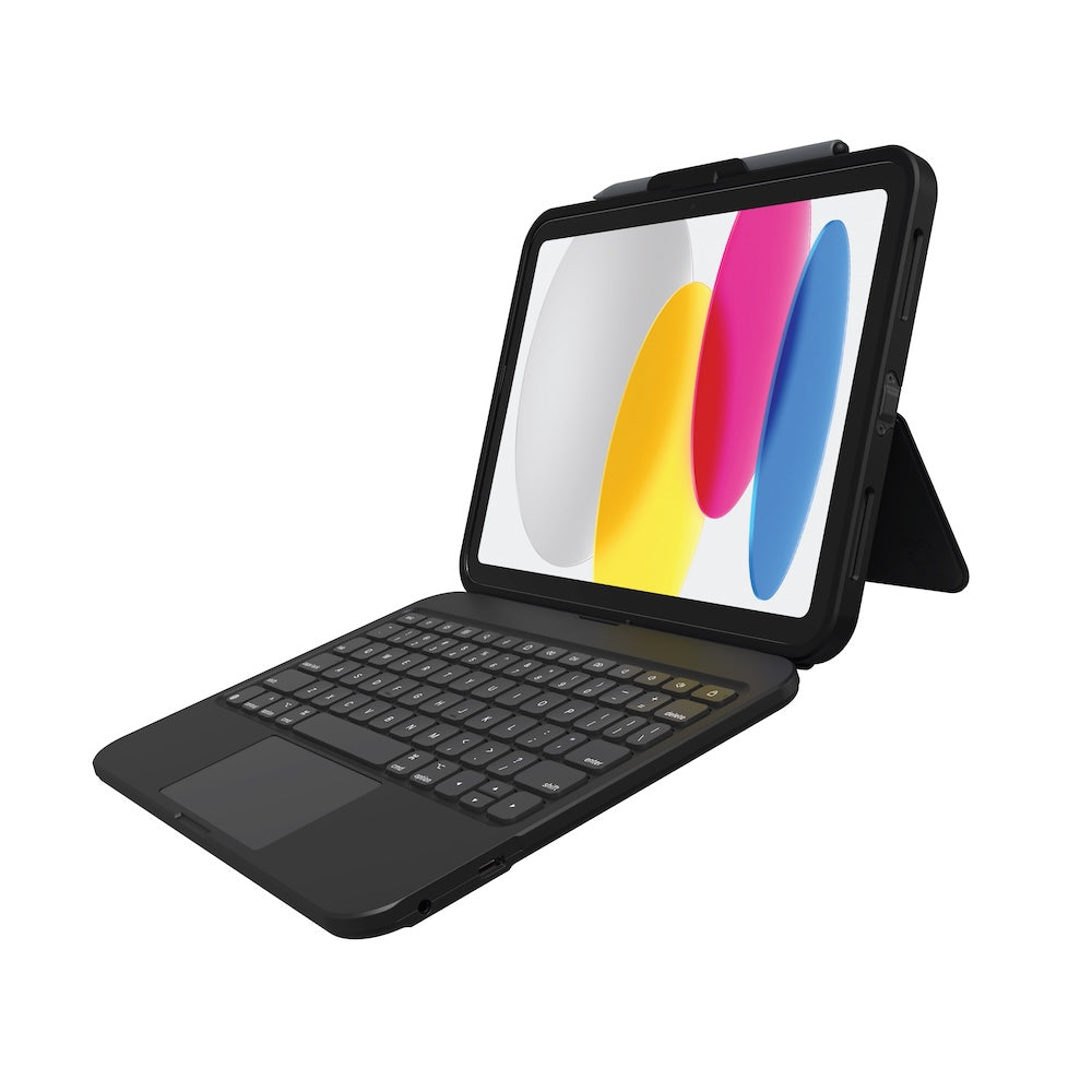 ZAGG Tough Keys Keyboard Case for iPad A16/10th Gen Black