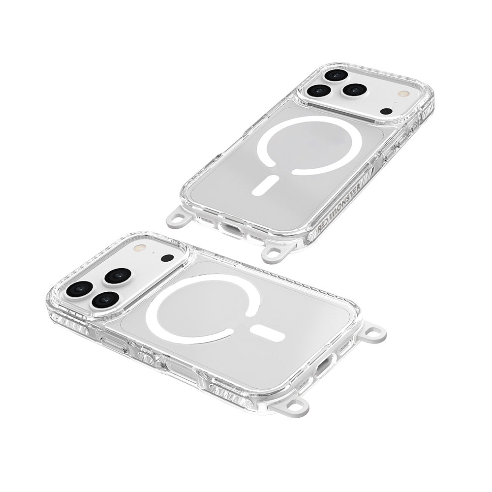 Red Monster Gassan M with Strap iPhone 17 Pro White