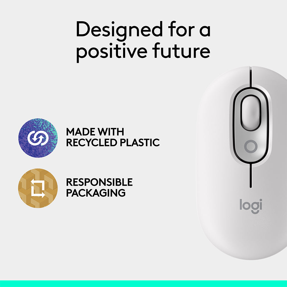 Logitech POP Mouse with Emoji - White