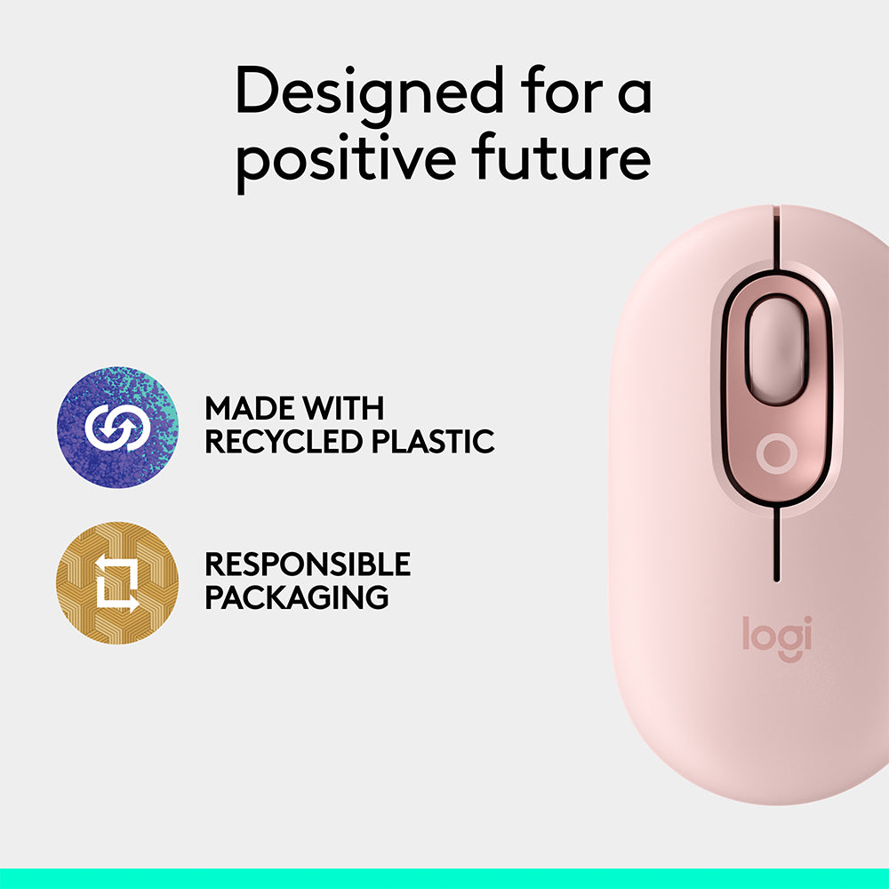 Logitech POP Mouse with Emoji - Rose