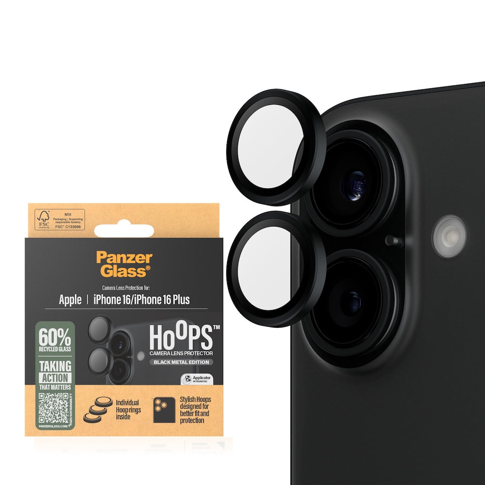 PanzerGlass Hoops for iPhone 16/16 Plus - Black