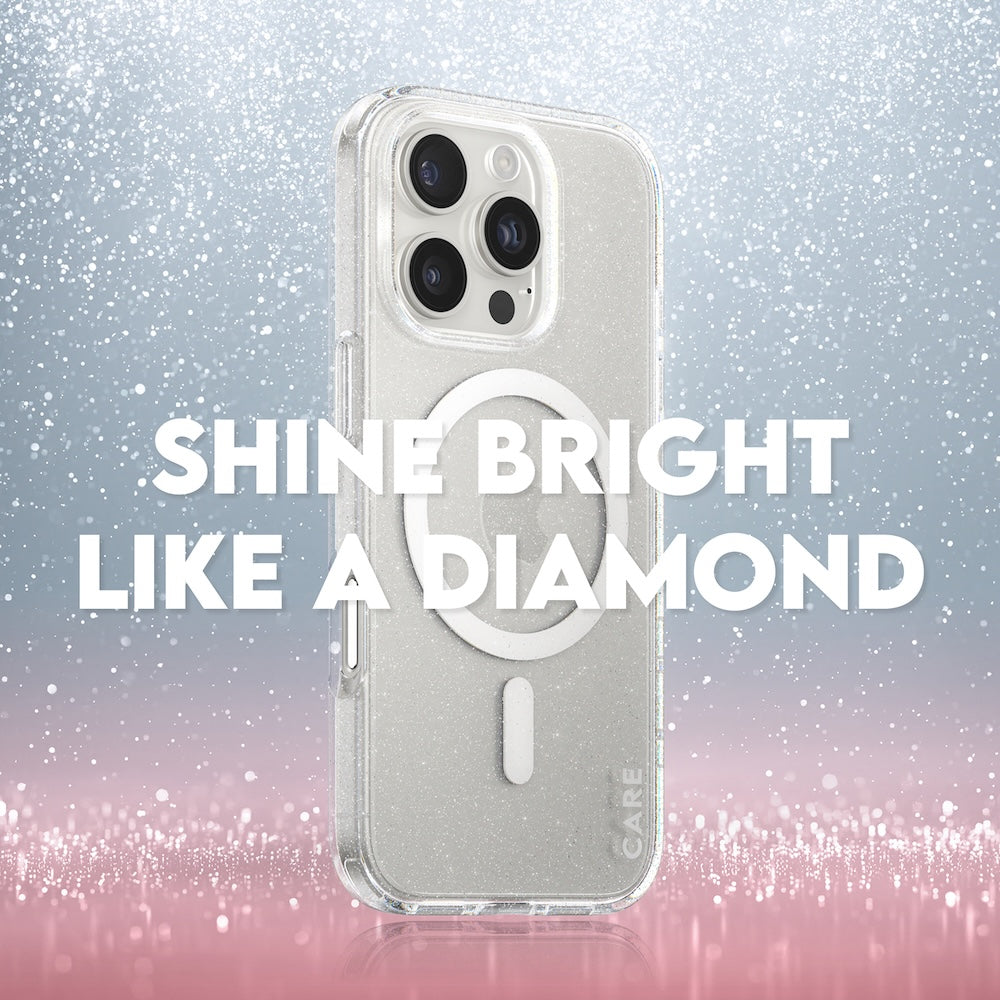 CARE by PanzerGlass® Case Flagship Star Lit with White MagSafe for iPhone 16 Pro