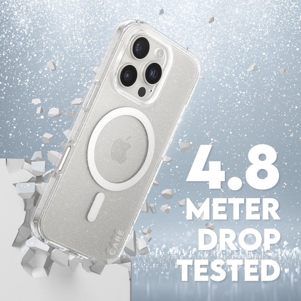 CARE by PanzerGlass® Case Flagship Star Lit with White MagSafe for iPhone 16 Pro