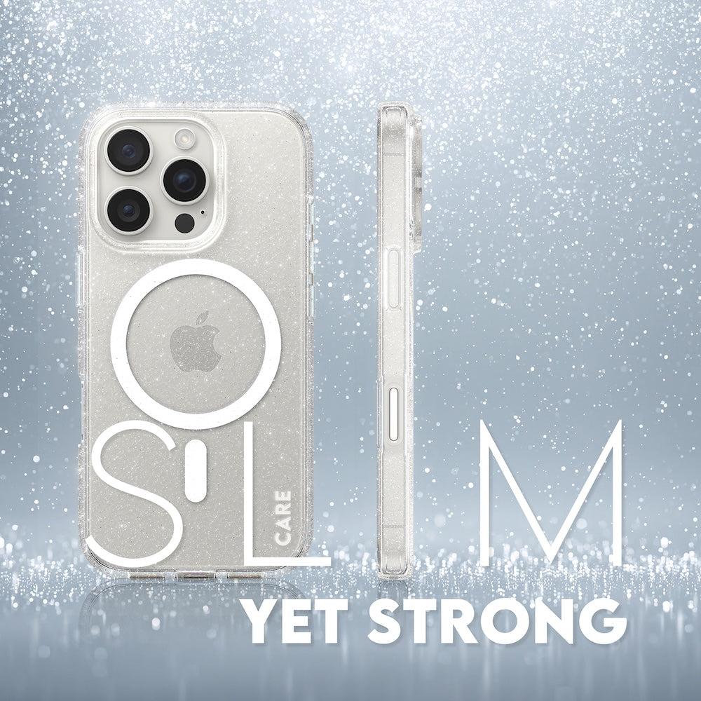 CARE by PanzerGlass® Case Flagship Star Lit with White MagSafe for iPhone 16 Pro