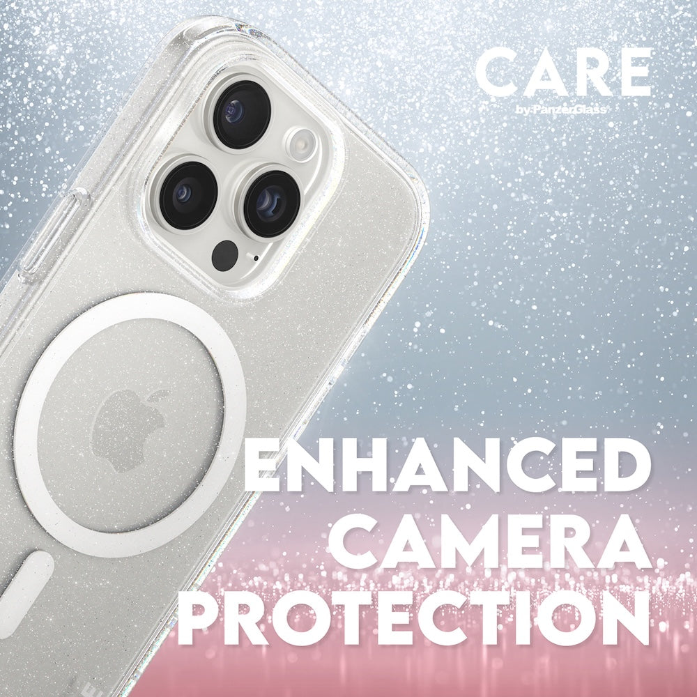 CARE by PanzerGlass® Case Flagship Star Lit with White MagSafe for iPhone 16 Pro