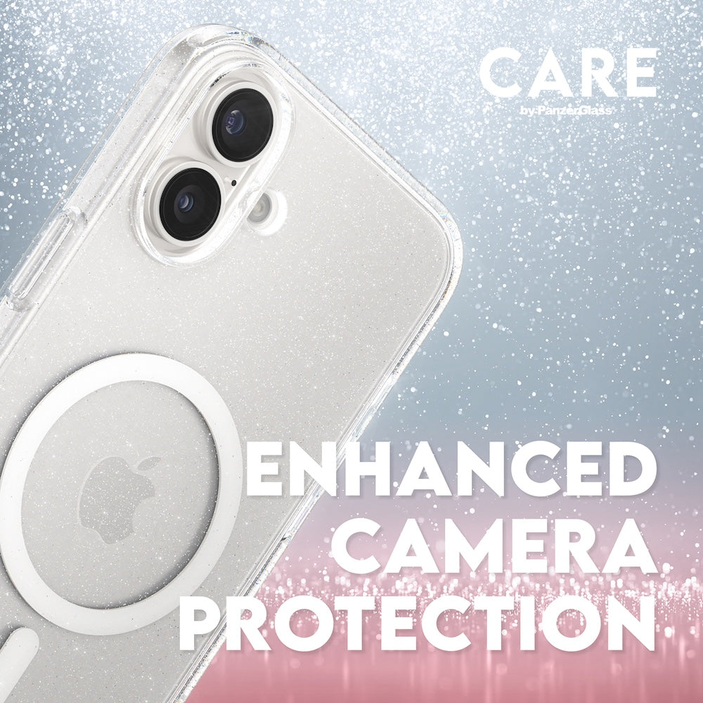 CARE by PanzerGlass Case Flagship Star Lit with White MagSafe for iPhone 16 Plus