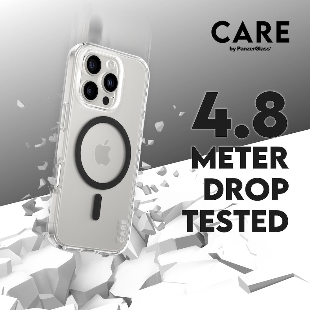 CARE by PanzerGlass Case Flagship Black MagSafe for iPhone 16 Pro