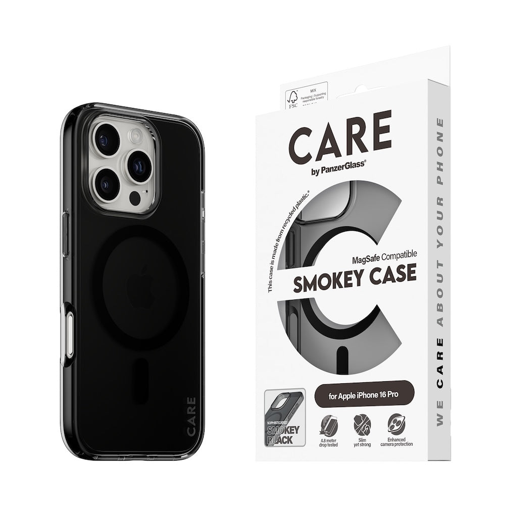 CARE by PanzerGlass® Case Flagship Smokey with MagSafe for iPhone 16 Pro