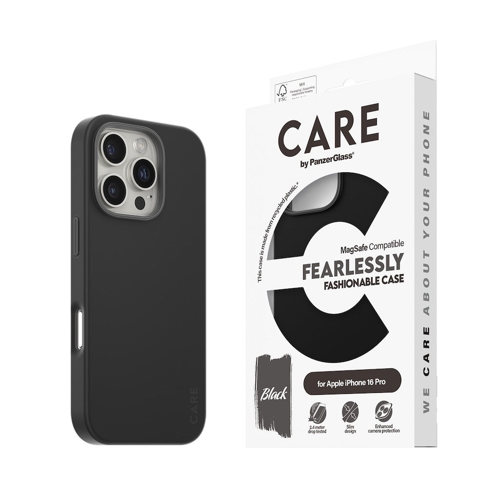 CARE by PanzerGlass Case Fashion Black MagSafe iPhone 16 Pro