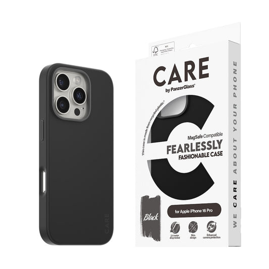 CARE by PanzerGlass Case Fashion Black MagSafe iPhone 16 Pro