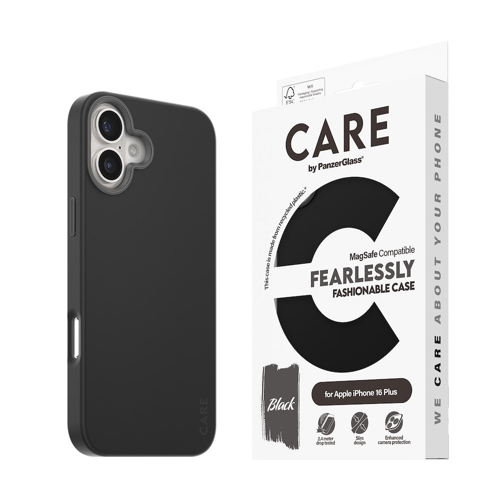 CARE by PanzerGlass Case Fashion Black MagSafe iPhone 16 Plus
