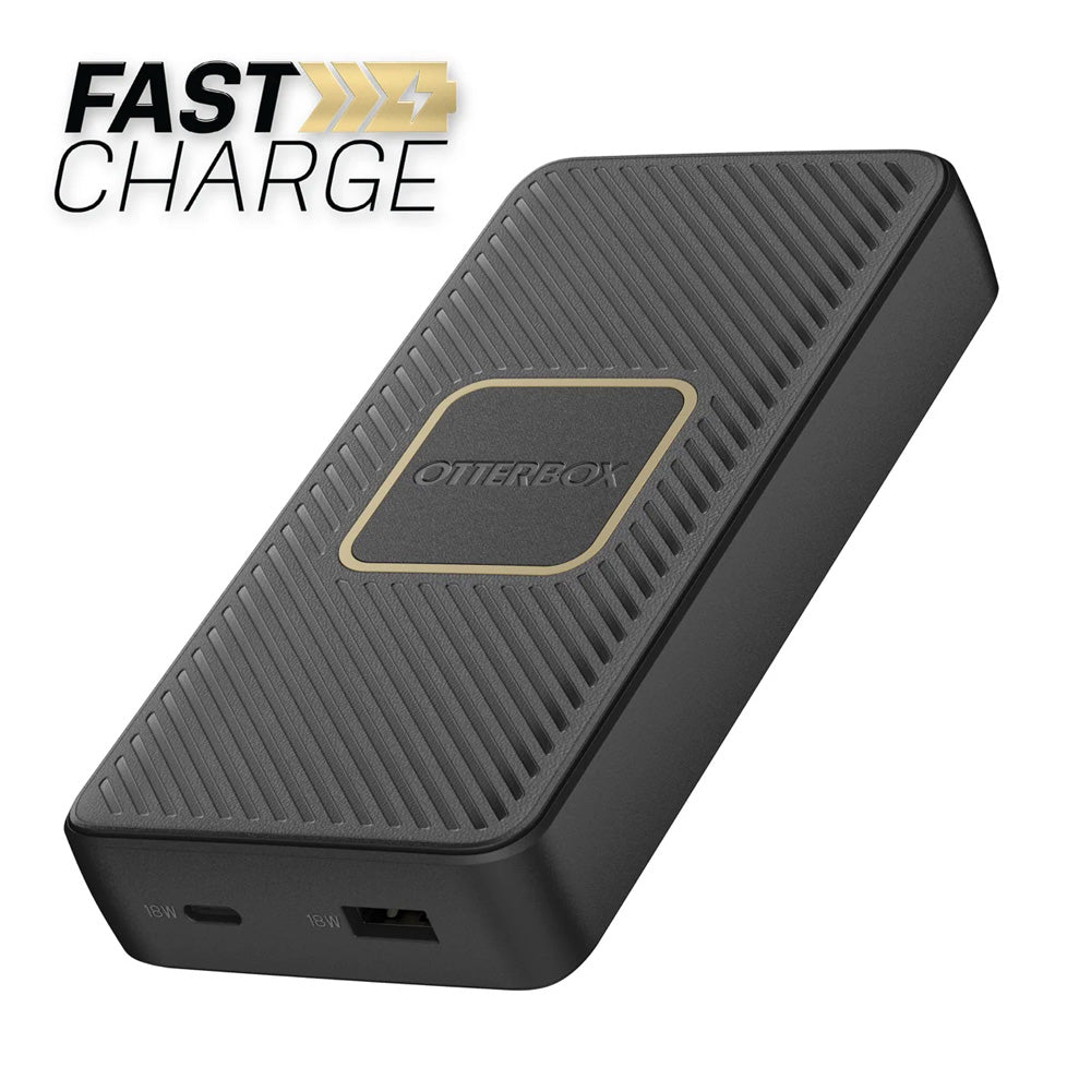 OtterBox Power Bank 15K mAh USB A & USB C 18W PD + Wireless 10W - Black