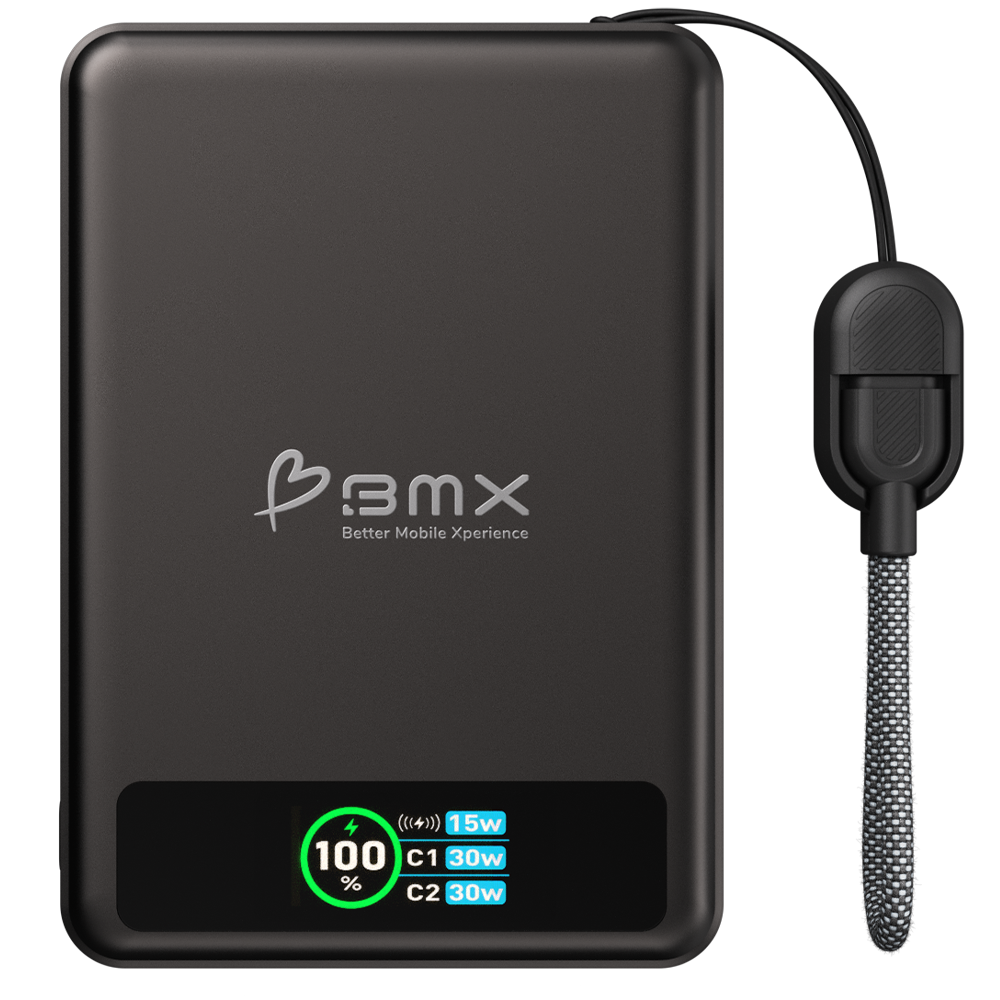 BMX 10000 mAh Magnetic Solid State Power Bank Black