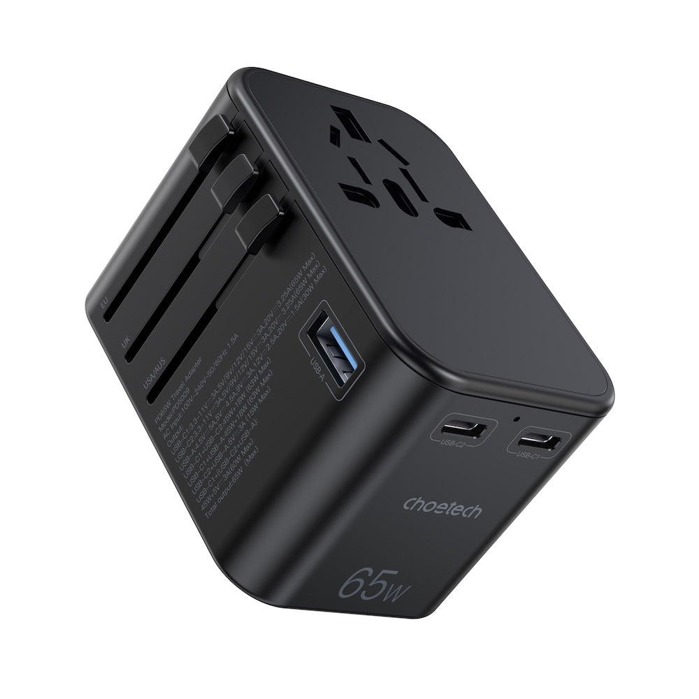 Choetech PD65W 2C+A Travel Wall Charger