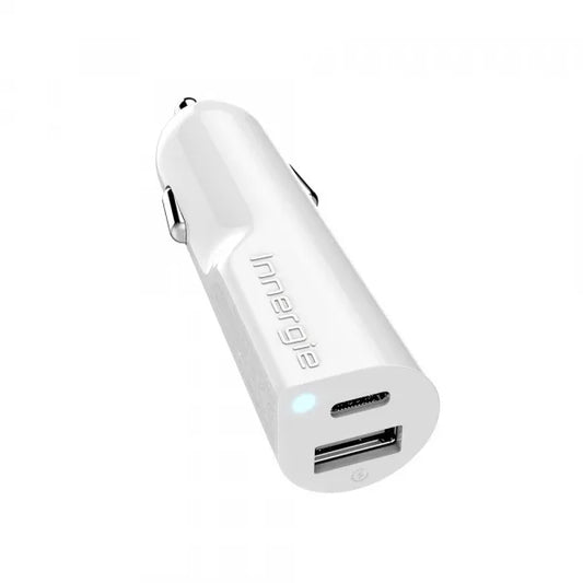 Innergie PowerJoy 30D 30W Dual USB-C/USB-A Car Adapter White