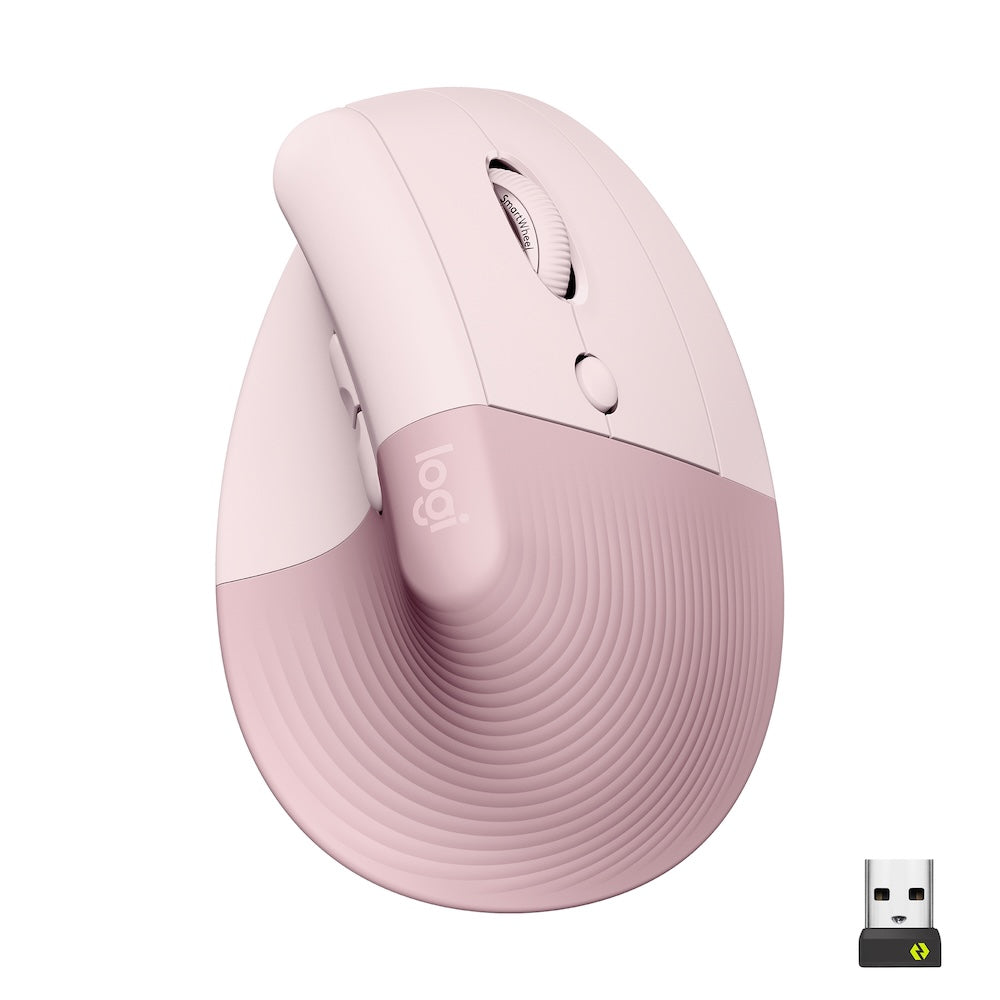 Logitech Lift Vertical Ergonomic Mouse - Rose