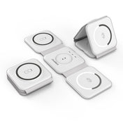 Choetech 3 in 1 Foldable and Portable Magnetic Wireless Charger - White