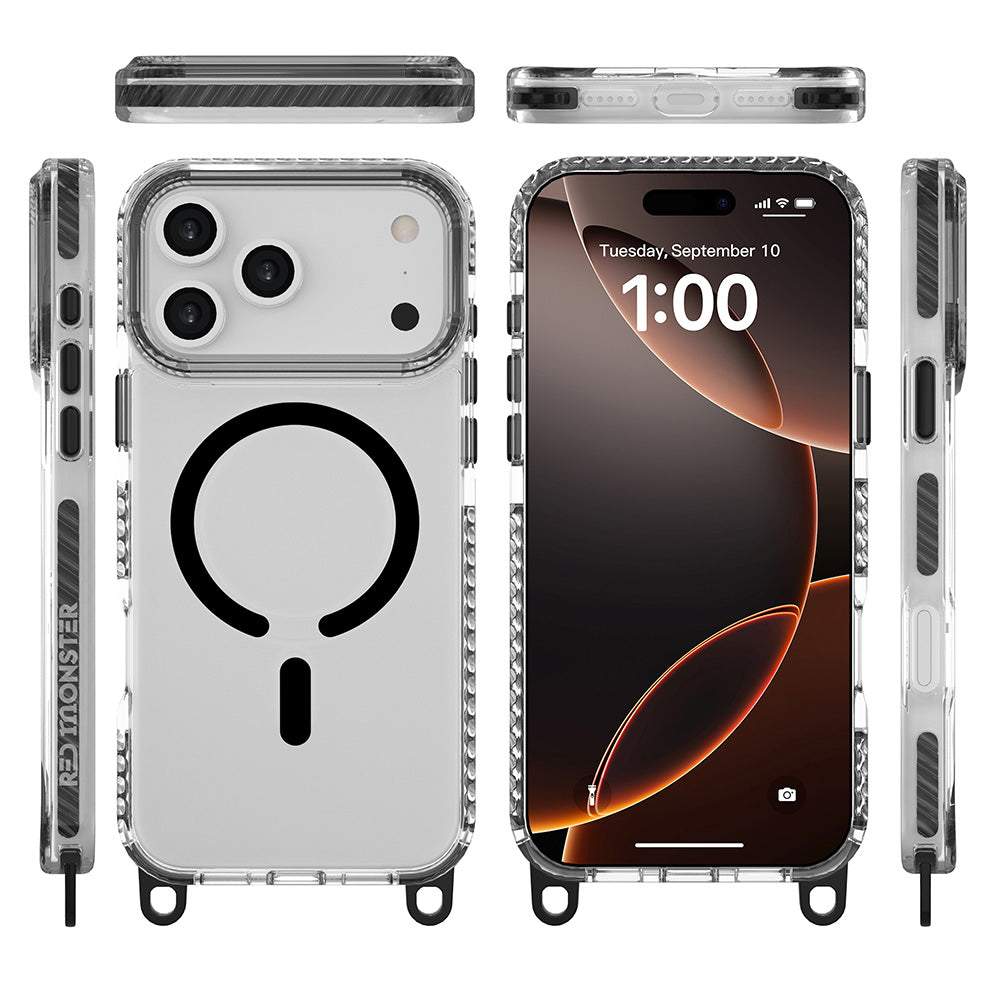 Red Monster Gassan M with Strap iPhone 17 Pro Max Black