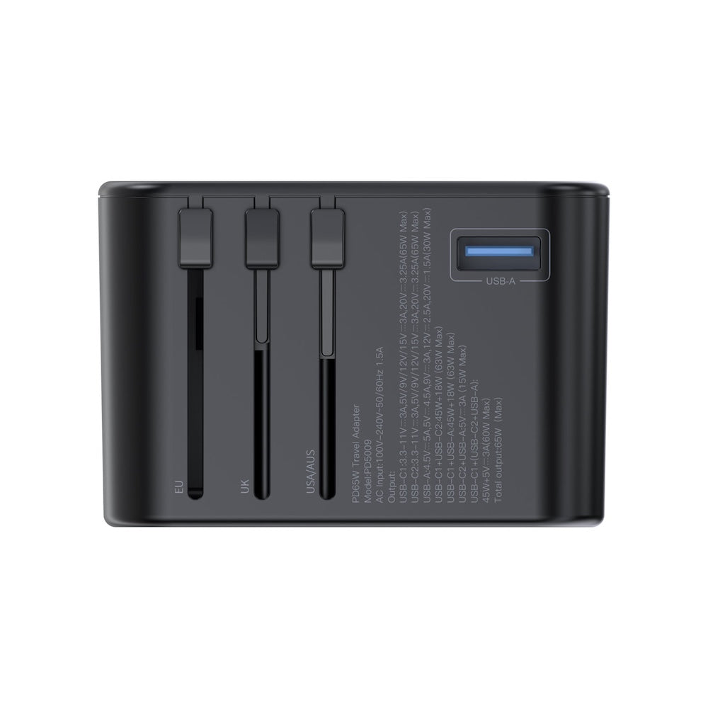 Choetech PD65W 2C+A Travel Wall Charger